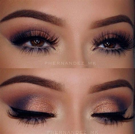 makeup looks for navy blue dress